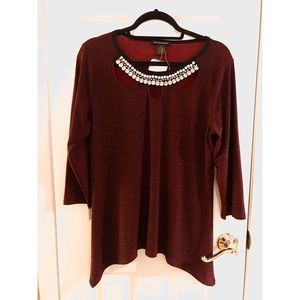 Long Sleeve Studded Blouse